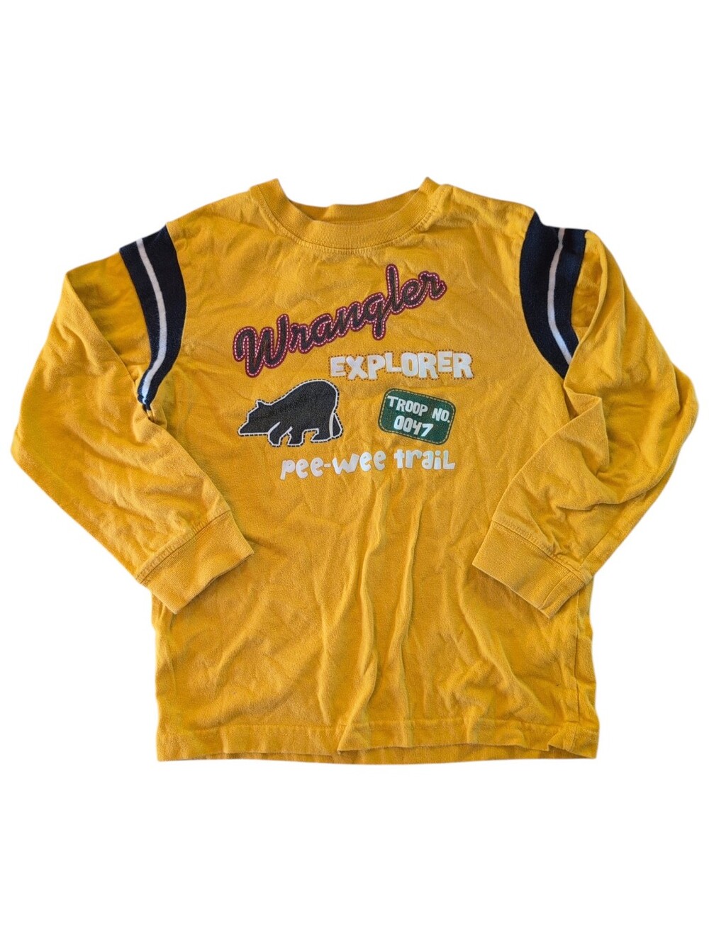 🍁2/$7🍁WRANGLER Yellow Bear Long Sleeve Shirt